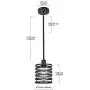 VINLUZ One Light Indoor Modern Pendant Lighting Black Finish Chandeliers Rustic Farmhouse Ceiling Light Fixtures Hanging for Kitchen Island Dining Room