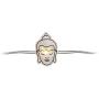LED Wire Lights, LED String Lights, Battery Operated String Lights with 36 Buddha Head Shaped Warm LEDs for Party, Bedroom, Kitchen, Patio, Deck and more, 12 Feet Long