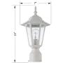 YaoKuem Outdoor Post Light, Pole Lantern, E26 Base 100W Max, Aluminum Housing Plus Glass, Wet Location Rated, Bulbs not Included (White)