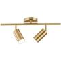 BOKT Flush Mount Ceiling Light 2 Heads Golden Track Lighting Fixture Modern Adjustable Ceiling Spotlight for Bedroom Living Room (2 Lights)