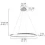 LightInTheBox Dimmable Modern Ceiling Pendant Light Fixtures Chandeliers LED Three Rings White 90W for Dining Room Bedroom Living Room with Remote Control
