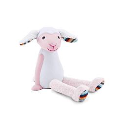 Kids Portable Reading Night Light Toy - Pink Bedside Reading Lamp, Auto Shut-Off, Adjustable Brightness, Cordless - Fin The Sheep by Zazu Kids
