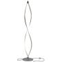 Brightech Twist - Modern LED Spiral Floor Lamp for Living Room Bright Lighting - Built in Dimmer for Bedroom Ambience Or TV Soft Light - Futuristic Indoor Pole Lamp for Offices - Silver