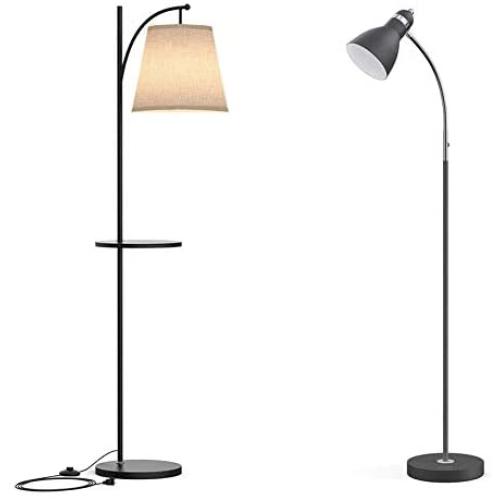 LEPOWER Metal Floor Lamp,Mid Century Metal Standing Lamp,E26, Modern Floor Reading Light for Living Room,Bedroom, Office, Farmhouse, Study Room