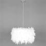 Feather Chandelier Ceiling Pendant Light Shade Simple Nordic-Style Modern Lampshade Floor Lamp Droplight for Living Room Bedroom Dining Room (A)