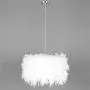 Feather Chandelier Ceiling Pendant Light Shade Simple Nordic-Style Modern Lampshade Floor Lamp Droplight for Living Room Bedroom Dining Room (A)