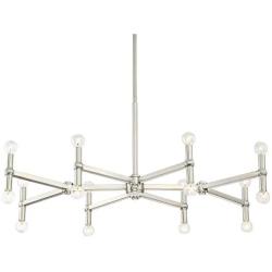 Marya Brushed Nickel Large Chandelier 37 3/4'' Wide Modern 16-Light Fixture for Dining Room House Foyer Kitchen Island Entryway Bedroom Living Room - Possini Euro Design