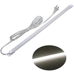 STBTECH 110V Under Cabinet Light,15.7in LED Strip Lighting with 6ft US Plug Cable,Switch in The Middle,Easy Magnetic Installation,Reading Desk Lamp for Kitchen/Work Table.(Naturally White 4000K)