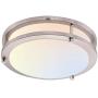Cloudy Bay LED Flush Mount Ceiling Light,10 inch,120V 17W Dimmable 1050lm,3000K/4000K/5000K Adjustable,CRI 90+, ETL Listed/ JA8, for Kitchen,Hallway,Bathroom,Stairwell,Damp Location, Brushed Nickel