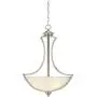 Milbury Satin Nickel Pendant Chandelier 19 1/2'' Wide Modern White Alabaster Glass Bowl 3-Light Fixture for Dining Room House Foyer Kitchen Island Entryway Bedroom Living Room - Possini Euro Design