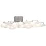 Modern Lilypad Ceiling Light Semi Flush Mount Fixture Chrome 30'' Wide Kitchen Bedroom - Possini Euro Design