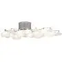 Modern Lilypad Ceiling Light Semi Flush Mount Fixture Chrome 30'' Wide Kitchen Bedroom - Possini Euro Design