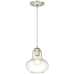 Westinghouse Lighting 6345700 One-Light Mini Pendant Brushed Nickel Finish with Clear Glass