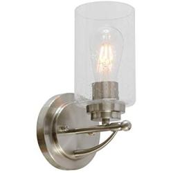 TODOLUZ Bathroom Sconce Wall Light in Brushed Nickel 1-Light Vanity Wall Lamp Suitable for Bedroom Living Room