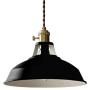 KWOKING Lighting Nordic Macaron Color Industrial Hanging Lamp Creative Modern Adjustable Metal Pendant Light Chandeliers for Living Room, Kitchen Island, Hotel, Warehouse,Study Room, Black