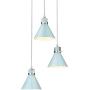 Zeyu 3-Light Chandelier Light Fixture, Modern Pendant Light for Bedroom Living Room, Blue and Brushed Nickel Finish, ZY26-3 SF