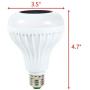 LED Wireless Bluetooth Light Bulb RGB E27 12W Music Playing lamp,Changing Color,Built-in Audio Speaker with Remote Control for Home, Bedroom, Living Room, Party Decoration