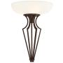 Volero Torchiere Floor Lamp LED Light Blaster Oil Rubbed Bronze Caged Frosted Glass Shade for Living Room Bedroom Office Uplight - Franklin Iron Works