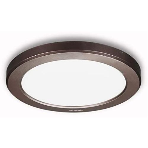 Youtob LED Ceiling Light Flush Mount with Adjustable 3 Colors, 15W 1500lm Round Lighting Fixture for Kitchens, Closets, Hallways, Stairwells, Bedrooms(3000k/4000k/5000k Available) (Bronze)