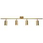 BOKT Flush Mount Ceiling Light 4 Heads Golden Brushed Brass Track Lighting Fixture Modern Adjustable Ceiling Spotlight for Bedroom Living Room (4 Lights)