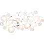 Modern Lilypad Ceiling Light Semi Flush Mount Fixture Chrome 30'' Wide Kitchen Bedroom - Possini Euro Design