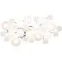 Modern Lilypad Ceiling Light Semi Flush Mount Fixture Chrome 30'' Wide Kitchen Bedroom - Possini Euro Design