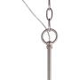 Georgiana Brushed Nickel Pendant Chandelier 20 1/4'' Wide Modern Clear Crystal Off White Drum Shade 5-Light Fixture Dining Room House Island Entryway Bedroom Living Room - Possini Euro Design