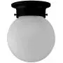Design House 588483 Millbridge Traditional 1 Indoor Ceiling Mount Globe Light Dimmable for Bedroom Dining Room Kitchen, No Pull Chain, Matte Black