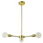 XiNBEi Lighting Chandeliers, 3 Light Brass Pendant Lighting with LED Bulbs for Kitchen & Dining Room XB-C1211-3-SB