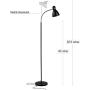 Brightech Avery - Dimmable Task & Reading LED Floor Lamp - Bright Modern Contemporary Standing Light - for Office, Bedroom, & Living Room - Sturdy and Lightweight - Black