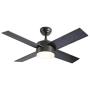 Ceiling Fan with Lights and Remote Control,SNJ 44 Inch Modern Ceiling Fan for Living Room Bedroom Dining Room,Indoor(Oil-Rubbed Bronze)