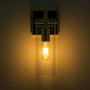 KRASTY 1 Light Modern Brass Gold Metal Wall Sconce,Clear Glass Wall Mount Light Decor,Indoor Wall Lamp Fixture for Living Room Bedroom Bathroom Hallway
