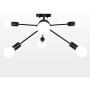 WBinDX Modern 6-Light Sputnik Chandelier Ceiling Light Fixture Black Mid Century Industrial Retro Lamp for Kitchen Island Dining Room Bedroom Living Room Foyer Hallway Lighting