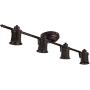 4 Light Track Lighting Wall and Ceiling Mount Fixture Kitchen and Dining Room, Oil Rubbed Bronze