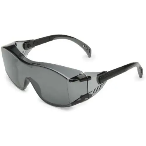 Gateway Safety 6983 Cover2 Safety Glasses Protective Eye Wear - Over-The-Glass (OTG), Gray Lens, Black Temple
