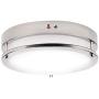 OSTWIN 14 Inch LED Flush Mount Emergency Light for Home Power Failure, Dimmable Round Light Fixture, 20W (120W Eq.), 1400 Lm, 3000K (Warm White), Brushed Nickel Finish, ETL Listed