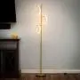 Brightech Saturn LED Tree Floor Lamp - Unique Design Matches Modern and Contemporary Decor - 3 Light Standing Pole Lamp- Tall Light for Living Room, Bedroom, and Office - Gold / Brass