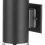TENGXIN Outdoor Wall Sconce,Up/Down Porch Light,Stainless Steel 304 and Toughened Glass,E27,UL Listed. (Black,13” Height)