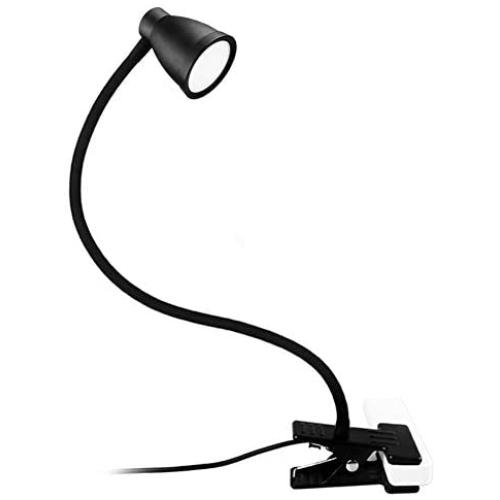 14 LED Clamp Light Reading Light - 3-Color Temperature, 5 Brightness Dimmable, Auto-Off and Memory Function, Eye Protection Desk Lamp, 360 ° Flexible Gooseneck USB Night Light (No Adapter)