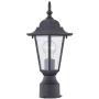 WISBEAM Outdoor Post Light, Pole Lantern, E26 Base 100W Max, Aluminum Housing Plus Glass, Wet Location Rated, ETL Qualified, Bulbs not Included (Black Finish)