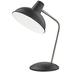 Light Society LS-T261-BK Hylight Black Retro Desk Lamp with Antique Brass Details, Mid Century Modern Vintage Style