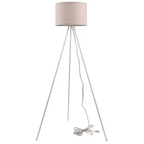 CASATOCA Tripod Floor Lamp, Standing Reading Lamp, Simple Modern Floor Light, Linen shade, Metal Leg, for Living Room, Bedroom, dormitory or office, White CASATOCA Tripod Floor Lamp, Standing Reading Lamp, Simple Modern Floor Light, Linen shade, Metal Leg, for Living Room, Bedroom, dormitory or office, White