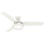 HUNTER 59169 Sentinel Indoor Ceiling Fan with LED Light and Remote Control, 52'', White