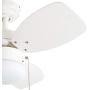 Honeywell Ceiling Fans 50600-01 Ocean Breeze Contemporary, 30” LED Frosted Light, Light Oak/Satin Nickel Finish Blades, White