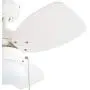 Honeywell Ceiling Fans 50600-01 Ocean Breeze Contemporary, 30” LED Frosted Light, Light Oak/Satin Nickel Finish Blades, White