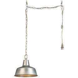 Design House 579409 Mason 1-Light Adjustable Ceiling Mount Hanging Pendant with a Farmhouse Style, Swag, Galvanized