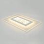 LAKIQ Super Thin Acrylic LED Flush Mount Ceiling Light Fixture Living Room Modern Rectangle Close to Ceiling Chandelier Lighting for Bedroom Dining Room(35.5,Warm Light)