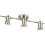 3 Light Track Lighting Wall and Ceiling Mount Fixture Kitchen and Dining Room, Brushed Nickel