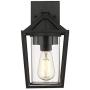 Emliviar Outdoor Wall Lights 2 Pack, Exterior Wall Mounted Light Fixtures, Black Finish with Clear Glass, 20065B3-2PK