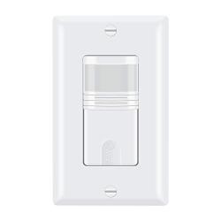 ECOELER 3 Way Motion Sensor Light Switch, Neutral Wire Required, Sensing Switch for Indoor Use, UL Approved